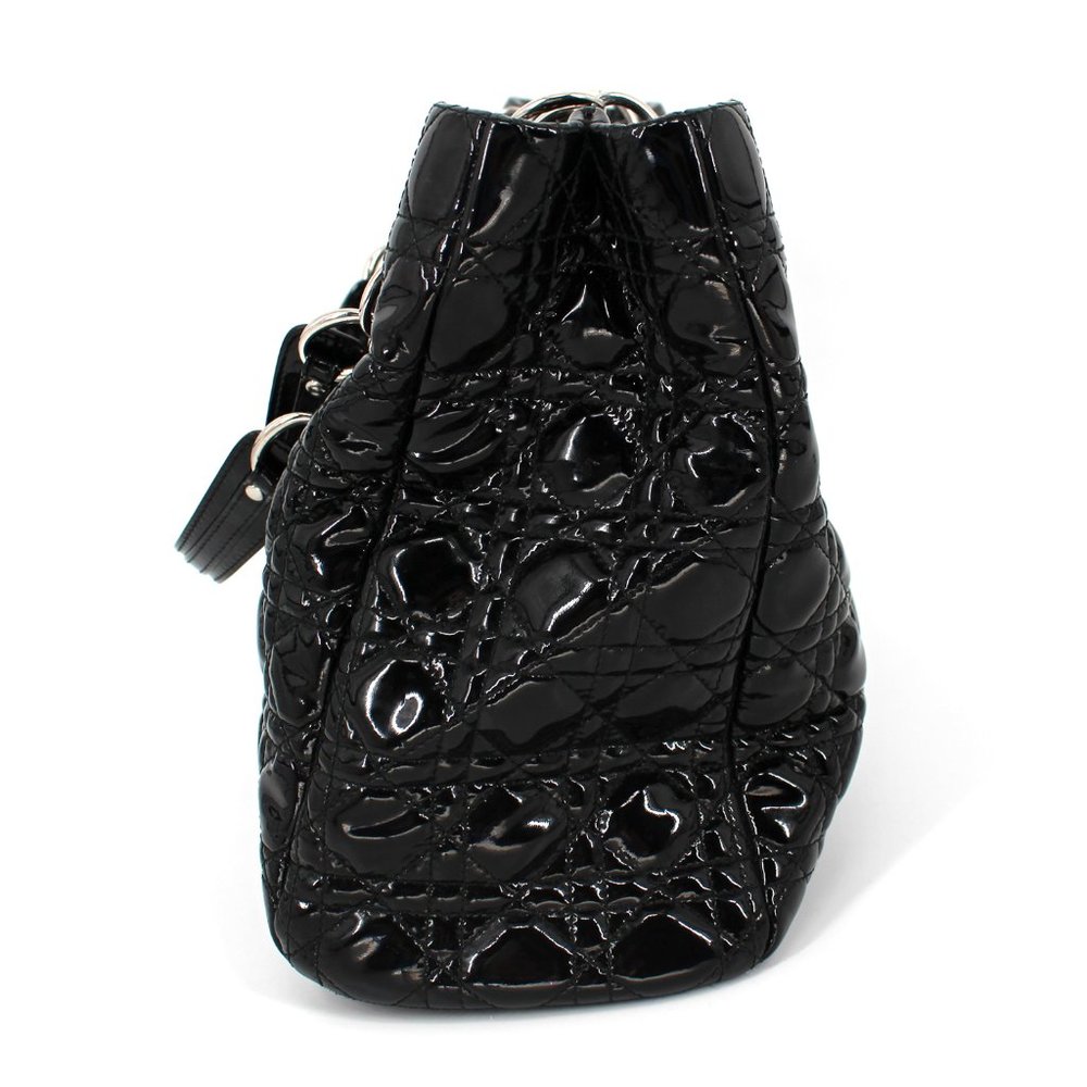 Dior Patent Cannage Dior Soft Shopping Tote Black - Picture 10 of 14